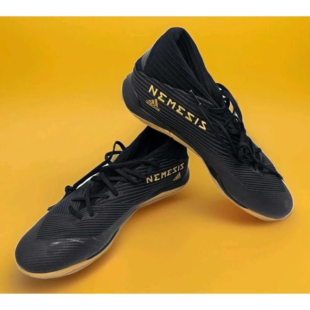 Adidas Nemeziz 19.3 IN Indoor Soccer Shoes Black Gum F34413 Men Size 12 New With